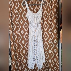 Free People Vestido Midi, Patterned Midi Dress, Womens Small
